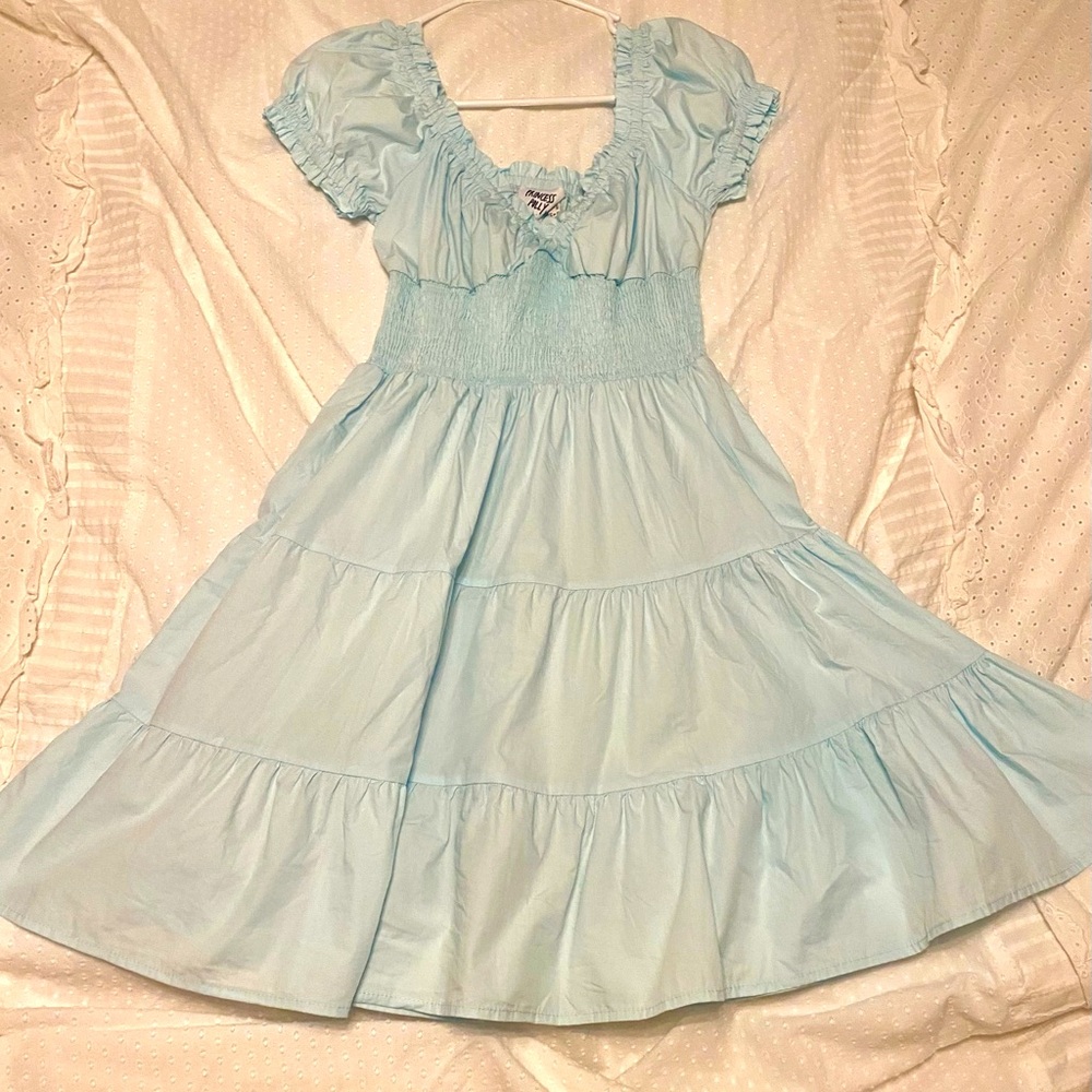 Princess Polly Daniela Mini Dress Blue (size 4) Excellent Condition
